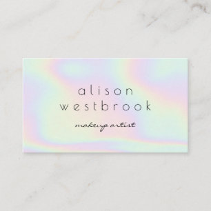 Moderne holografische make-up artistieke gradiënt  visitekaartje