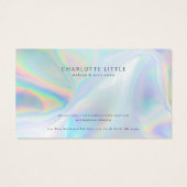 Moderne Holografische Make-up Loyaliteit Visitekaa Visitekaartje (Achterkant)