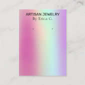 Moderne holografische Neon Colored Earring Card Visitekaartje (Voorkant)