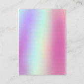 Moderne holografische Neon Colored Earring Card Visitekaartje (Achterkant)