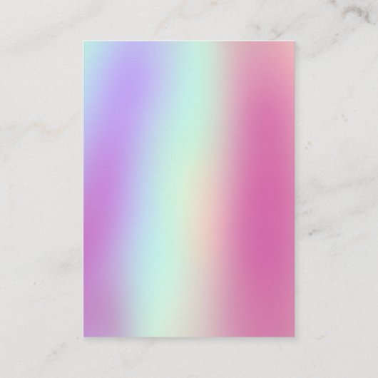 Moderne holografische Neon Colored Earring Card Visitekaartje (Achterkant)