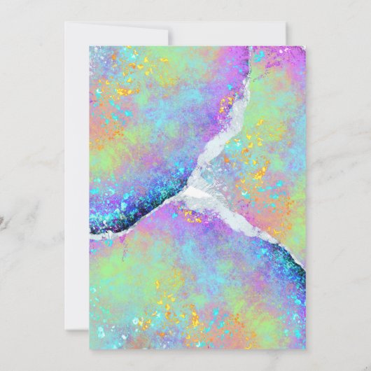 Moderne holografische opaal iriserend kaart (Achterkant)