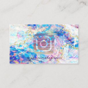 Moderne Holografische Opal Instagram Sociale Media Visitekaartje