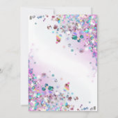 Moderne holografische Paarse glitter Sparkles Whit Kaart (Achterkant)