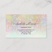 Moderne holografische pasta Glitter Makeup Artist Visitekaartje (Achterkant)