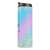 Moderne holografische pastelglitter thermosbeker (Geroteerd rechts)