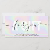 Moderne holografische pastelrainboegsalon (Voorkant)