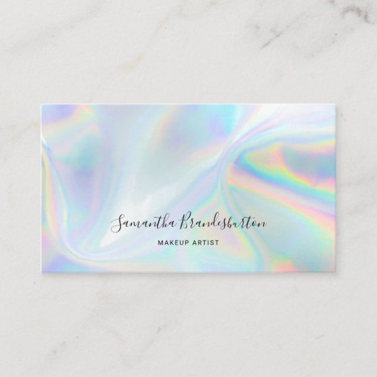 Moderne holografische QR Code Beauticus Visitekaartje (Voorkant)