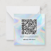 Moderne holografische QR-code, elke locatie Notitiekaartje (Voorkant)