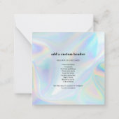 Moderne holografische QR-code, elke locatie Notitiekaartje (Achterkant)