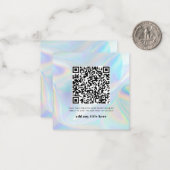 Moderne holografische QR-code, elke locatie Notitiekaartje (Voorkant / Achterkant in situ)