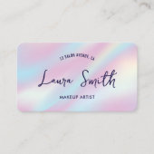 Moderne Holografische QR Code Make-up Lash Salon S Visitekaartje (Voorkant)