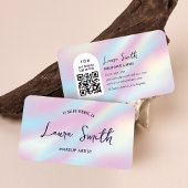 Moderne Holografische QR Code Make-up Lash Salon S Visitekaartje