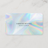 Moderne holografische QR-code make-up schoonheidss Visitekaartje (Voorkant)