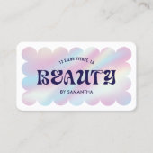 Moderne Holografische QR Code wimpers schoonheidss Visitekaartje (Voorkant)