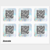 Moderne Holografische QR-code Zakelijk Vierkante Sticker (Vel)