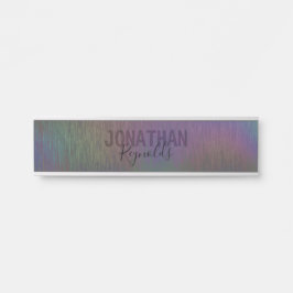 Moderne Holografische regenboog Metaal Hangin Name Deurbordje