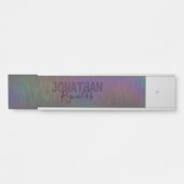 Moderne Holografische regenboog Metaal Hangin Name Deurbordje (Voorkant)