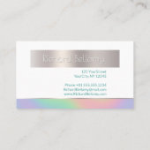 Moderne holografische regenboogmetalen - Visitekaa Visitekaartje (Achterkant)