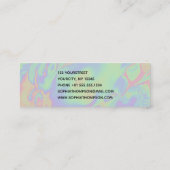 Moderne holografische regenboogpasta - Visitekaart Mini Visitekaartje (Achterkant)