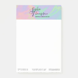 Moderne holografische regenboogpastel Post-it® not Notes