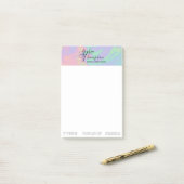 Moderne holografische regenboogpastel Post-it® not Post-it® Notes (Op bureau)