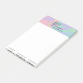 Moderne holografische regenboogpastel Post-it® not Post-it® Notes (Schuin)