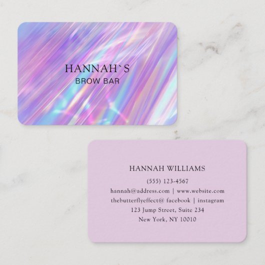 Moderne Holografische Salon Visitekaartje (Voorkant / Achterkant)