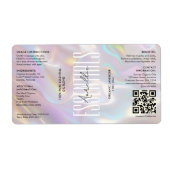 Moderne Holografische Schoonheid Bad Lichaam Cosme Etiket (Voorkant)