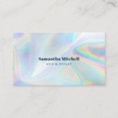 Moderne holografische schoonheidsspecialist Makeup Visitekaartje (Voorkant)