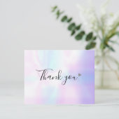 Moderne holografische script bedankkaart voor zake (Staand voorkant)