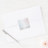 Moderne holografische stippenpatroon op namaak zil vierkante sticker (Envelop)