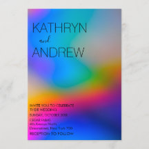 Moderne holografische trouwuitnodiging