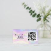 Moderne Holografische Verbinding met ons Haarstyli Visitekaartje (Staand voorkant)