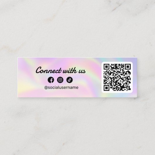 Moderne Holografische Verbinding met ons Kapsalon Mini Visitekaartje (Achterkant)