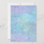 Moderne holografische verjaardagsuitnodiging kaart (Achterkant)