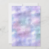 Moderne holografische verjaardagsuitnodiging kaart (Achterkant)