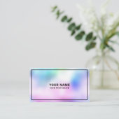 Moderne holografische vormgeving met kleurrijke vo visitekaartje (Staand voorkant)