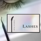 Moderne Holografische Zilveren Lash technicus Visitekaartje