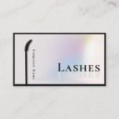 Moderne Holografische Zilveren Wimper technicus Visitekaartje (Voorkant)