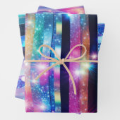 Moderne Holograph Wrap Paper Flat Sheet Set van 3 (In situ)