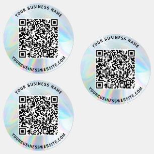 Moderne Holographic Business CR Code en website Labels