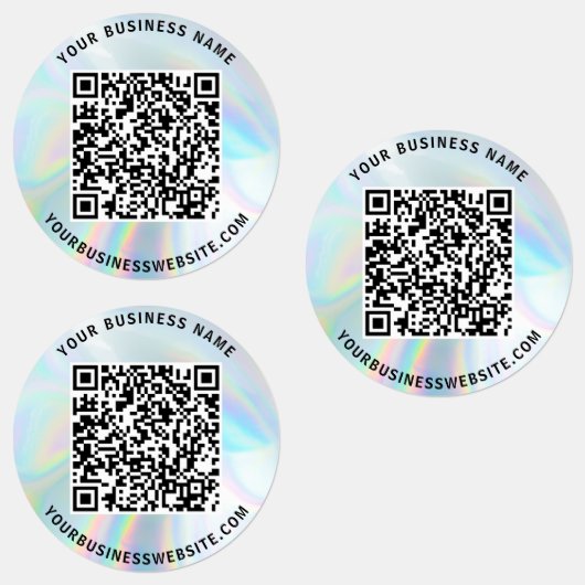 Moderne Holographic Business CR Code en website Labels (Groep)
