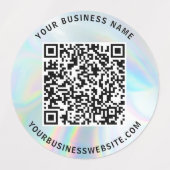 Moderne Holographic Business CR Code en website Labels (Design 2)