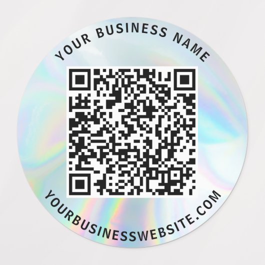 Moderne Holographic Business CR Code en website Labels (Design 2)