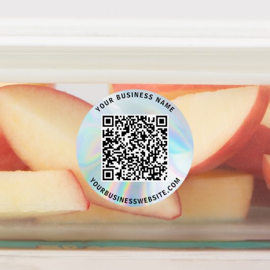 Moderne Holographic Business CR Code en website Labels (Aangebracht)