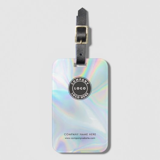 Moderne Holographic Business Logo en website Bagagelabel (Voorkant (verticaal))