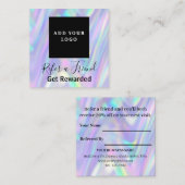 Moderne Holographic Business Logo Promotion Aanbevelingskaartje (Voorkant / Achterkant)