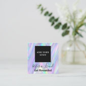 Moderne Holographic Business Logo Promotion Aanbevelingskaartje (Staand voorkant)