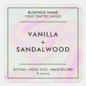 Moderne Holographic Candle Label Sticker (Voorkant)